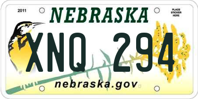 NE license plate XNQ294