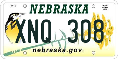 NE license plate XNQ308