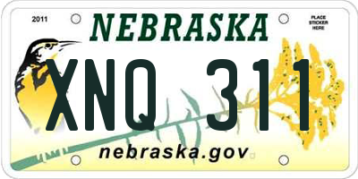 NE license plate XNQ311