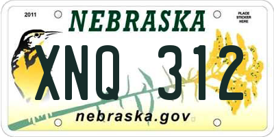 NE license plate XNQ312