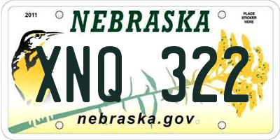 NE license plate XNQ322