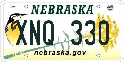 NE license plate XNQ330