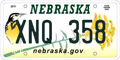 NE license plate XNQ358