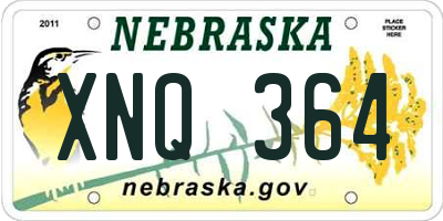 NE license plate XNQ364