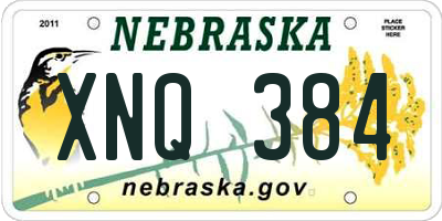 NE license plate XNQ384