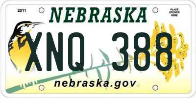 NE license plate XNQ388