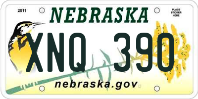NE license plate XNQ390