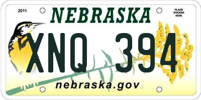 NE license plate XNQ394