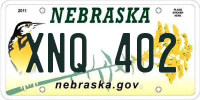 NE license plate XNQ402
