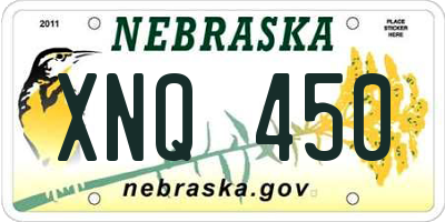 NE license plate XNQ450