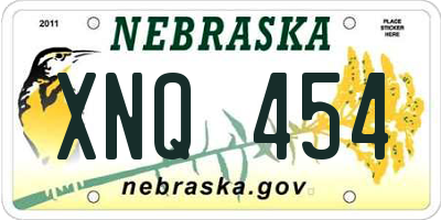 NE license plate XNQ454