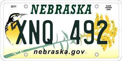 NE license plate XNQ492