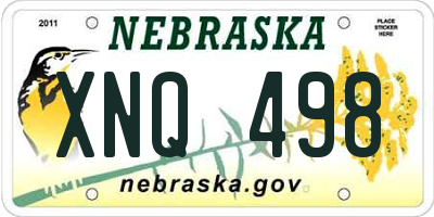NE license plate XNQ498