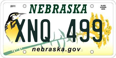 NE license plate XNQ499