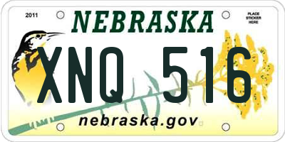 NE license plate XNQ516