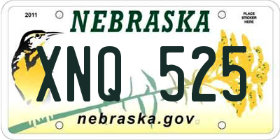 NE license plate XNQ525
