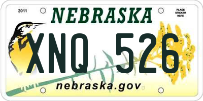 NE license plate XNQ526