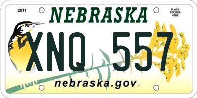 NE license plate XNQ557