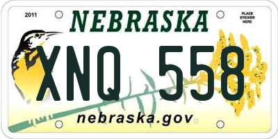NE license plate XNQ558