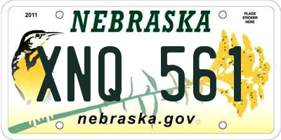 NE license plate XNQ561