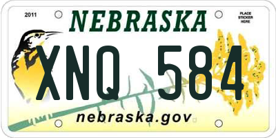 NE license plate XNQ584