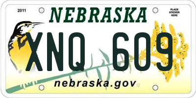 NE license plate XNQ609