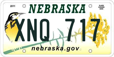NE license plate XNQ717