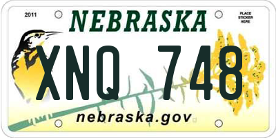 NE license plate XNQ748