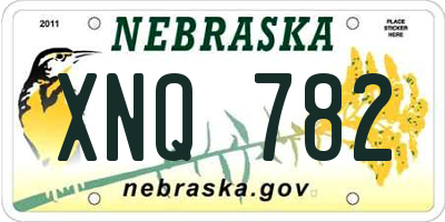 NE license plate XNQ782