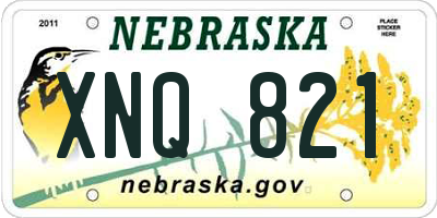 NE license plate XNQ821