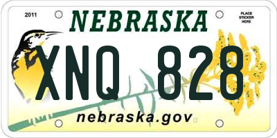 NE license plate XNQ828