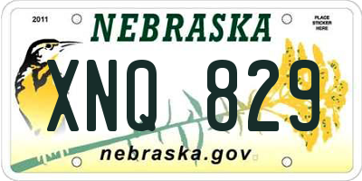 NE license plate XNQ829
