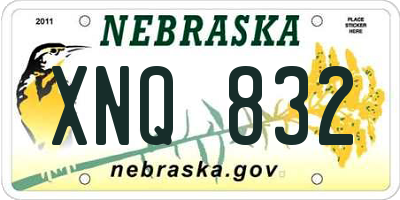 NE license plate XNQ832