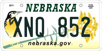 NE license plate XNQ852