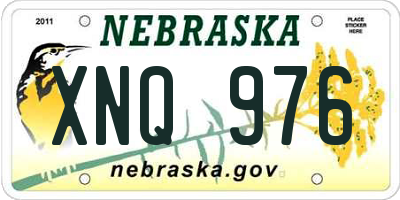 NE license plate XNQ976