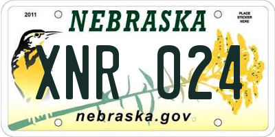 NE license plate XNR024