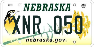 NE license plate XNR050