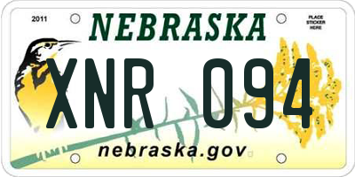 NE license plate XNR094