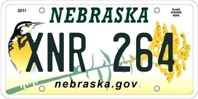 NE license plate XNR264
