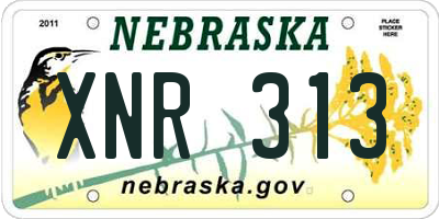 NE license plate XNR313
