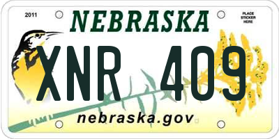 NE license plate XNR409