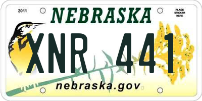 NE license plate XNR441