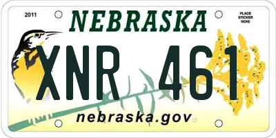 NE license plate XNR461