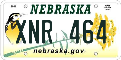 NE license plate XNR464