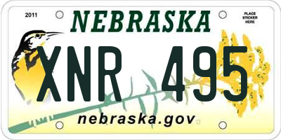 NE license plate XNR495