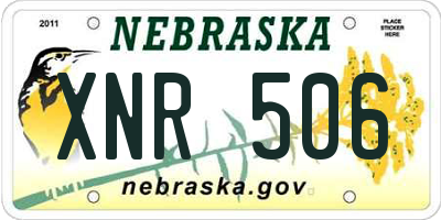 NE license plate XNR506