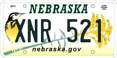 NE license plate XNR521