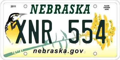 NE license plate XNR554