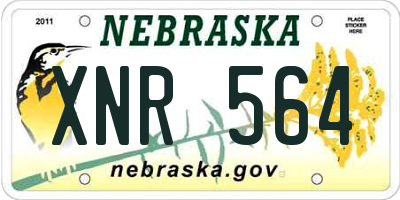 NE license plate XNR564