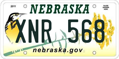 NE license plate XNR568